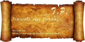 Turcsányi Polla névjegykártya